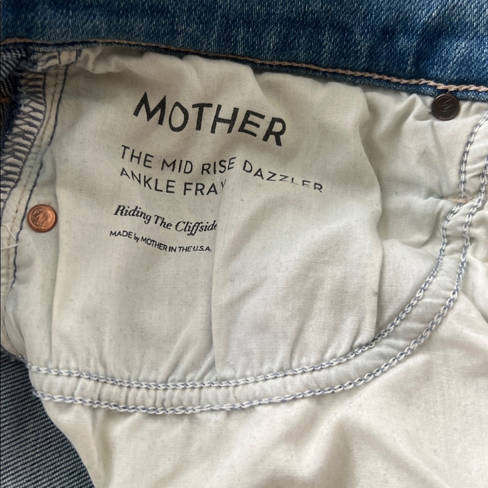 MOTHER The Mid Rise Dazzler Ankle Fray size 30 - Picture 4 of 4